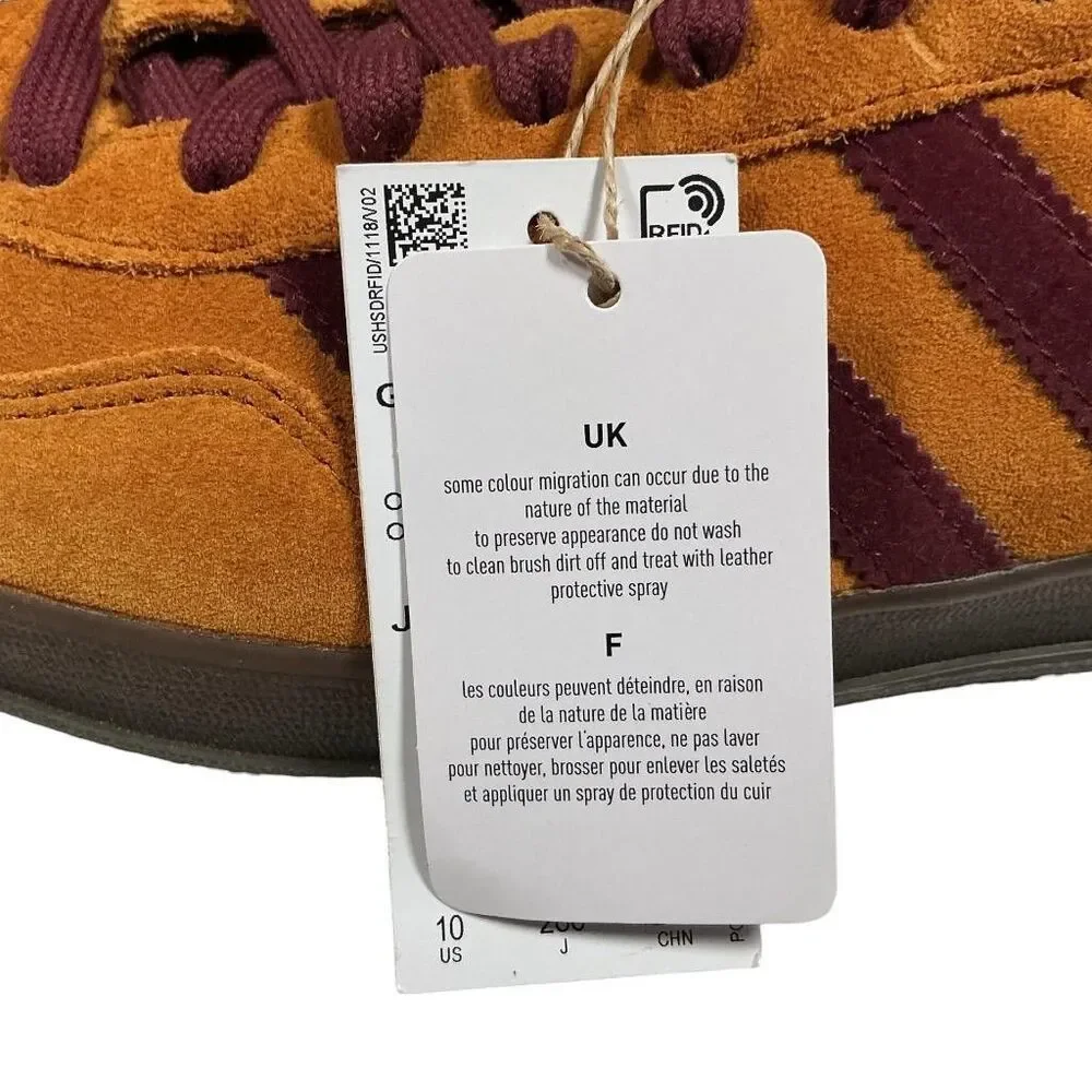 Adidas Gazelle Indoor Sneakers Mens 10 Craft Ochre Shadow Red Suede Gum Sole NEW